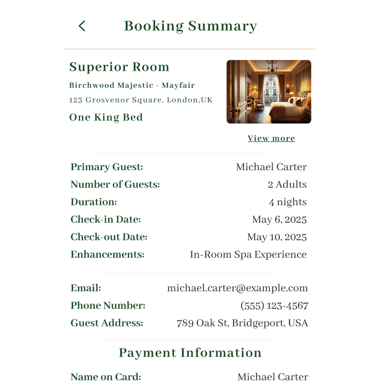 Clear Cost Breakdown – Transparent pricing displayed at each step, helping users manage their budget and see the value of each amenity.