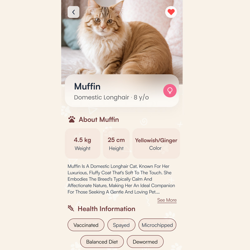 Detailed Pet Profiles