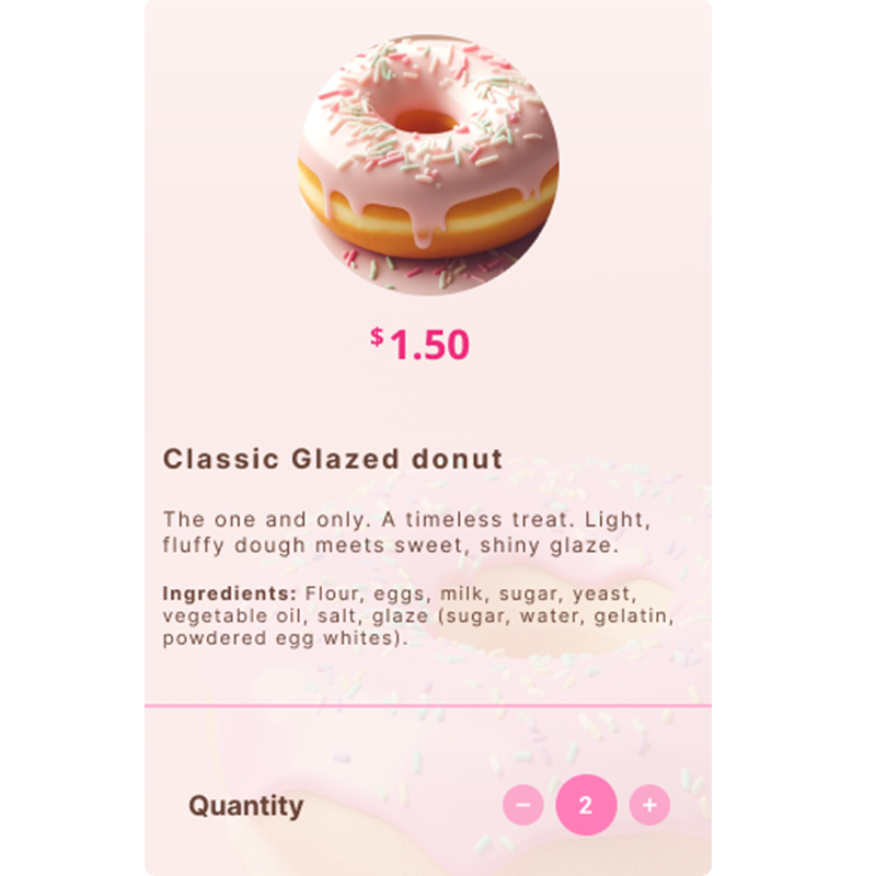Product Customization Options: Each product offers customization, such as flavour, quantity, and dietary preferences, ensuring users get exactly what they want.