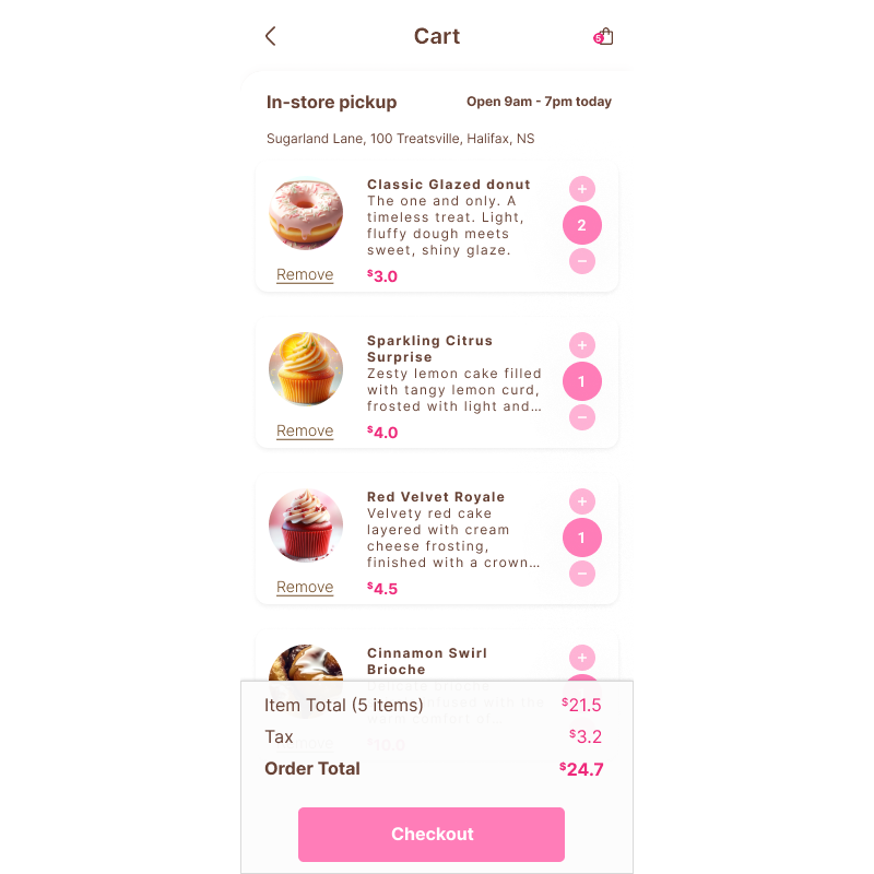 Real-Time Cart Updates: The cart updates in real-time, allowing users to review and modify their selections before checkout with ease.