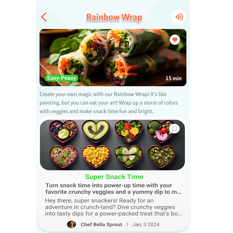 Interactive and Age-Appropriate Recipes